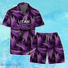 Utah Jazz Team Logo Pattern Leaves Vintage Art Hawaiian Shirt & Short