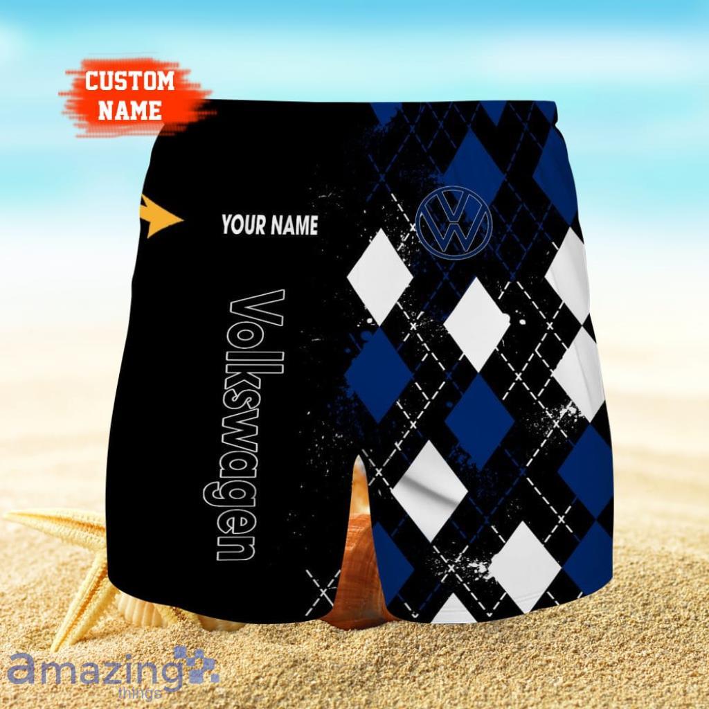 Volkswagen Logo Print 3D Short Hawaiian Custom Name Trending Summer For Men image Volkswagen Logo Print 3D Short Hawaiian Custom Name Trending Summer For Men Product Photo 1