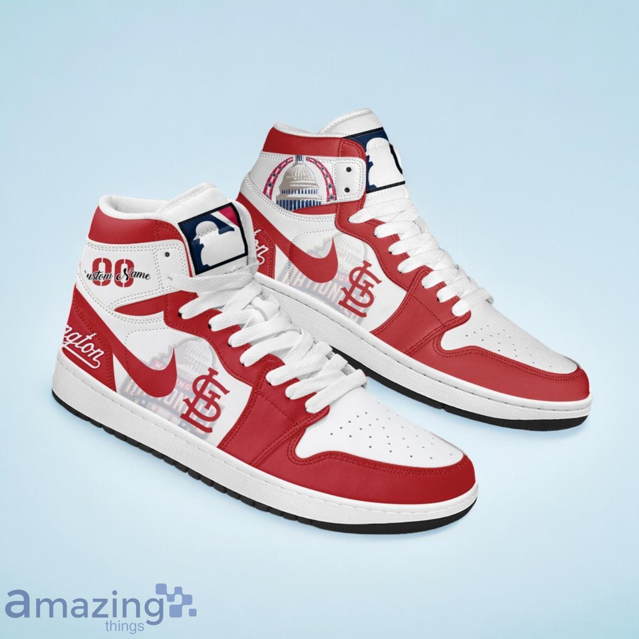 Washington Nationals MLB Air Jordan Hightop Custom Number & Name Trending Shoes image Washington Nationals MLB Air Jordan Hightop Custom Number & Name Trending Shoes Product Photo 2