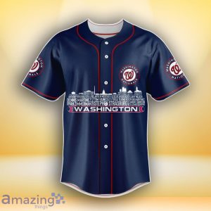 Washington Nationals MLB Custom Number & Name Baseball Jersey For Fans image Washington Nationals MLB Custom Number & Name Baseball Jersey For Fans Product Photo 2
