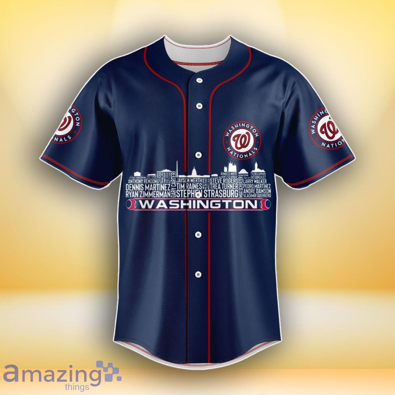 Washington Nationals MLB Custom Number & Name Baseball Jersey For Fans image Washington Nationals MLB Custom Number & Name Baseball Jersey For Fans Product Photo 2