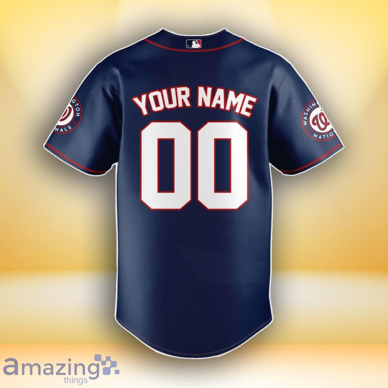 Washington Nationals MLB Custom Number & Name Baseball Jersey For Fans image Washington Nationals MLB Custom Number & Name Baseball Jersey For Fans Product Photo 3