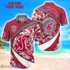 Washington State Cougars Custom Name Floral Hawaiian Shirt Summer Beach Shirt For Fans