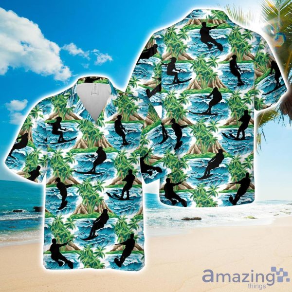 Water skiing Hawaiian Shirt Aloha Beach Summer Shirt Product Photo 1