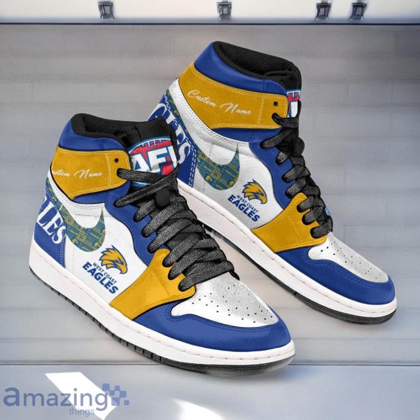 West Coast Eagles AFL Air Jordan Hightop Shoes Custom Name Gift For Fans Product Photo 3