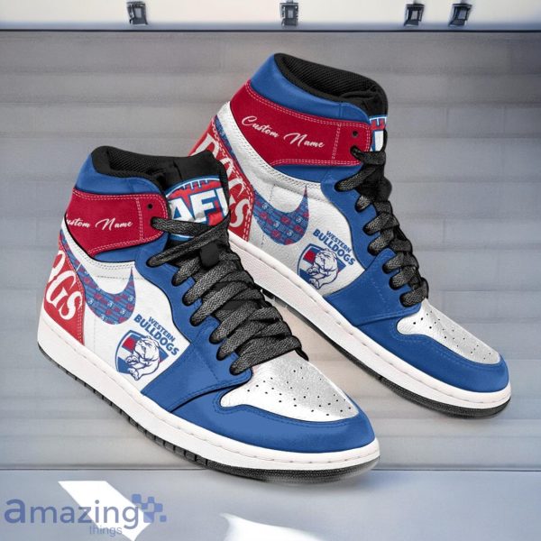 Western Bulldogs AFL Air Jordan Hightop Shoes Custom Name Gift For Fans Product Photo 3