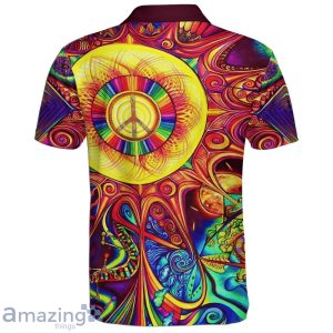 Whimsical Tranquility in Tie Dye Polo Shirt Hippie Designs Polo Shirt Gift For Golf Lover Product Photo 2