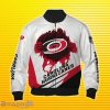 White Carolina Hurricanes Bomber 3D Impressive Gift For Men And Women