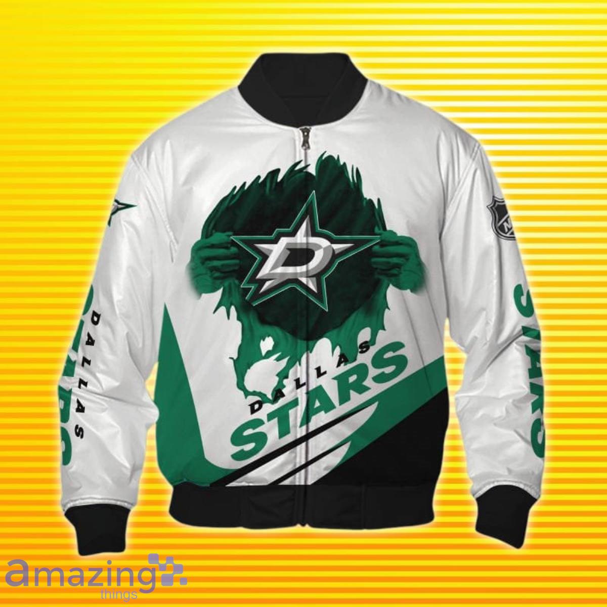 White Dallas Stars Bomber 3D Impressive Gift For Men And Women image White Dallas Stars Bomber 3D Impressive Gift For Men And Women Product Photo 1
