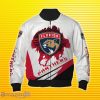White Florida Panthers Bomber 3D Impressive Gift For Men And Women