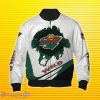 White Minnesota Wild Bomber 3D Impressive Gift For Men And Women