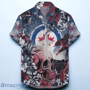 Winnipeg Jets NHL Hawaiian Shirt Tropical Skull Design For Men Women Product Photo 1