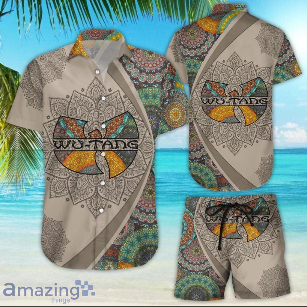 Wu Tang Clan Logo Mandala Pattern Hawaiian Shirt image Wu-Tang Clan Logo Mandala Pattern Hawaiian Shirt Product Photo 1