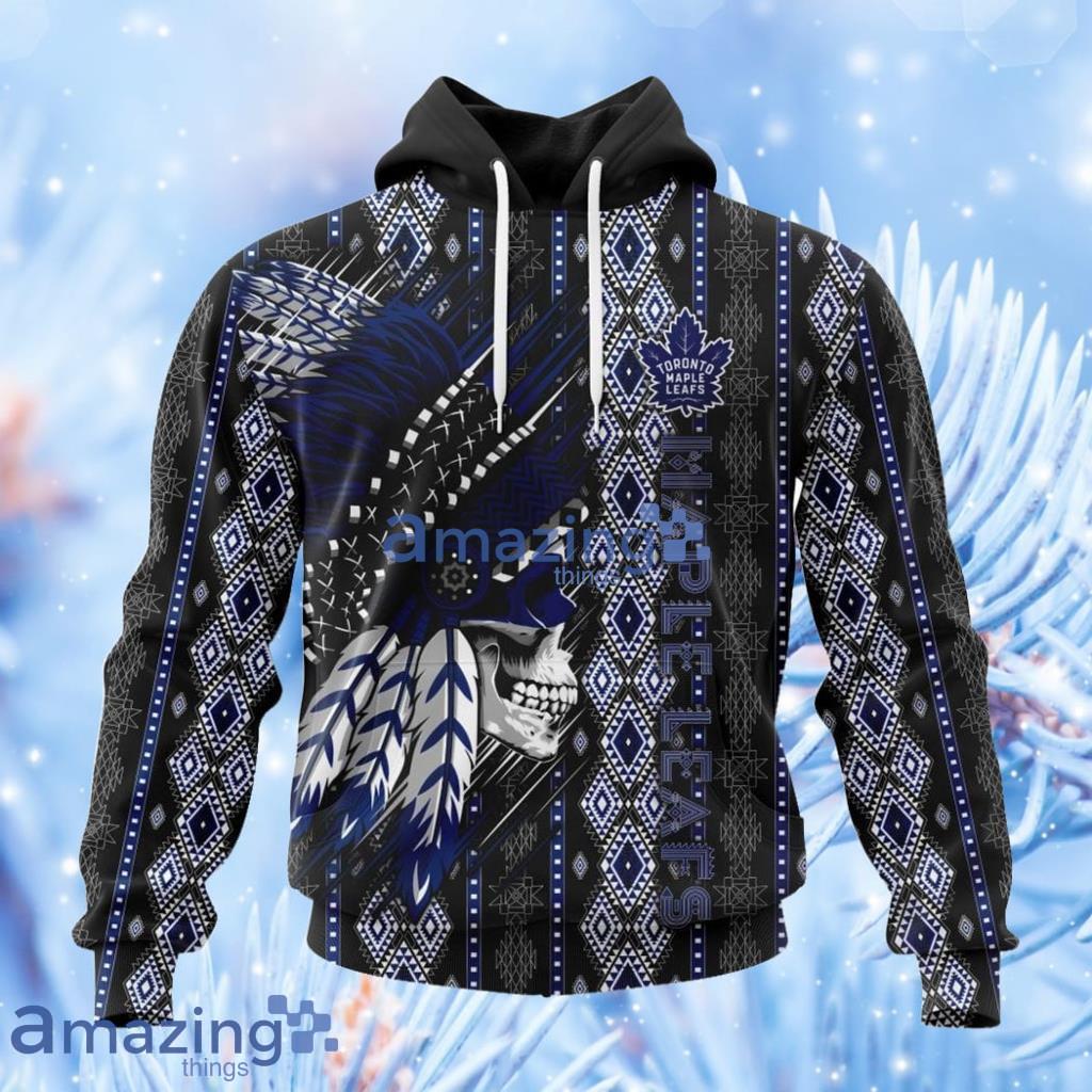 Nhl Toronto Maple Leafs Special Skull Native Design Hoodie 3D All Over Print Attract Gift For Men And Women Product Photo 1