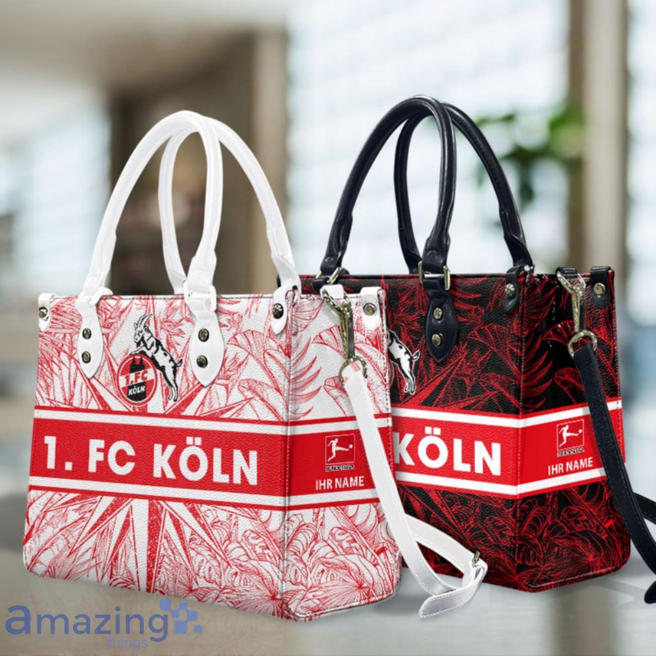 1. FC Koln Leather Handbag Custom Name Nice Gift For Women, Mother Day image 1. FC Koln Leather Handbag Custom Name Nice Gift For Women, Mother Day Product Photo 1