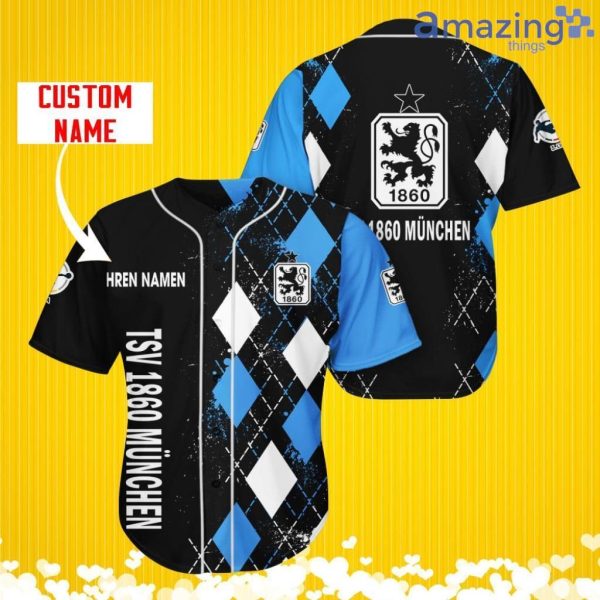 1860 Munich Sports Logo Jersey Baseball Shirt Custom Name With Diamond Brush Pattern For Men And Women Product Photo 1
