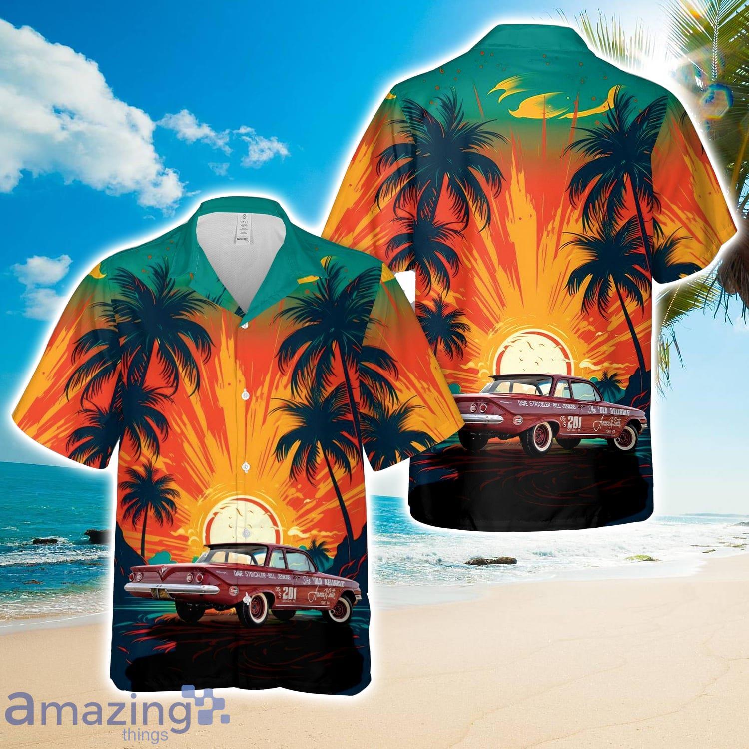 1961 Chevrolet Biscayne 'Old Reliable' Racer Tribute Hawaiian Shirt Unisex For Men Women image 1961 Chevrolet Biscayne 'Old Reliable' Racer Tribute Hawaiian Shirt Unisex For Men Women