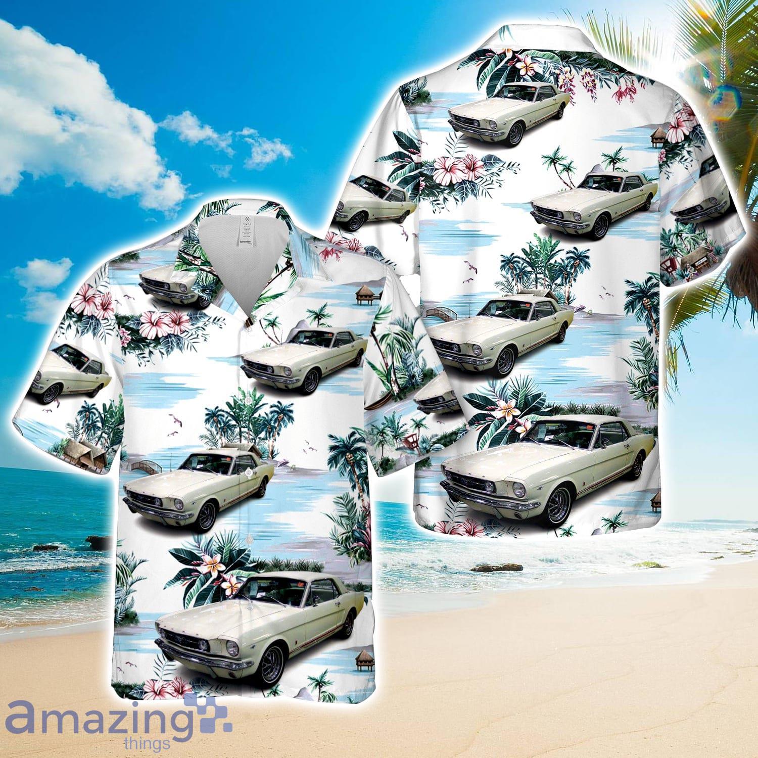 1964 1968 Ford Mustang GT Coupe Hawaiian Shirt Cute Summer Gift image 1964 - 1968 Ford Mustang GT Coupe Hawaiian Shirt Cute Summer Gift Product Photo 1