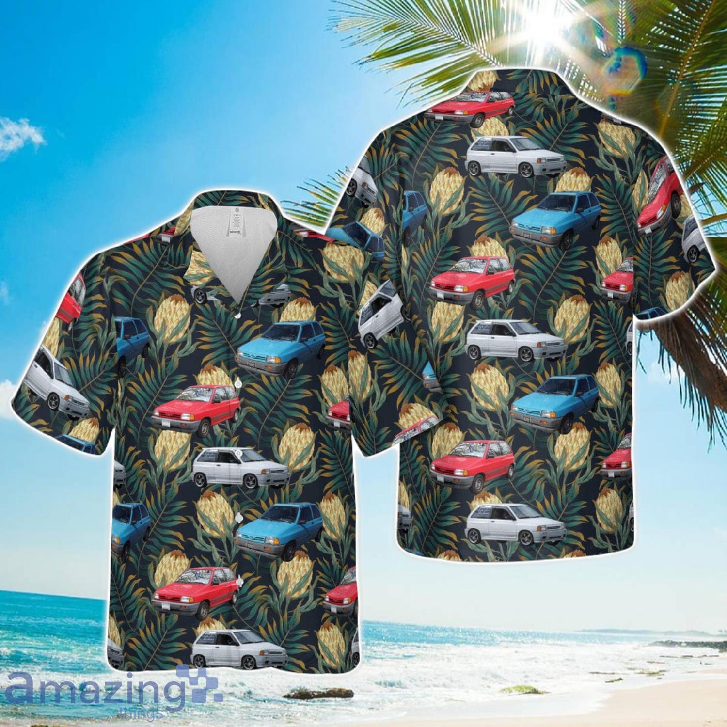 1990 Ford Festiva Hawaiian Shirt Cute Summer Gift image 1990 Ford Festiva Hawaiian Shirt Cute Summer Gift Product Photo 1