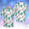 Flamingo Floral Summer Tropical Hawaiian Golf Polo Shirt