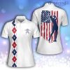 Personalized American Flag Golf Polo Shirt