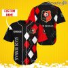 Stade Rennais F.C Sports Logo Jersey Baseball Shirt Custom Name With Diamond Brush Pattern For Men And Women