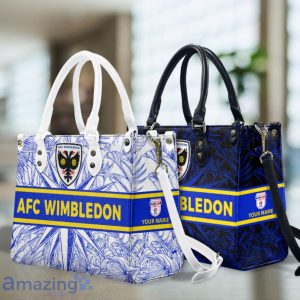 AFC Wimbledon Leather Handbag Custom Name Nice Gift For Women, Mother Day Product Photo 1