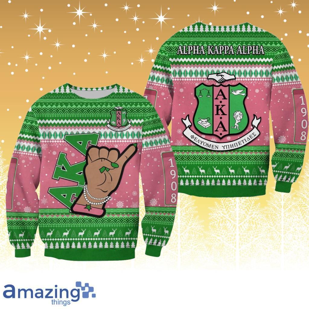 Aka Sorority African Pattern Christmas Sweatshirts Sweater Gift For Men And Women image Aka Sorority African Pattern Christmas Sweatshirts Sweater Gift For Men And Women Product Photo 1