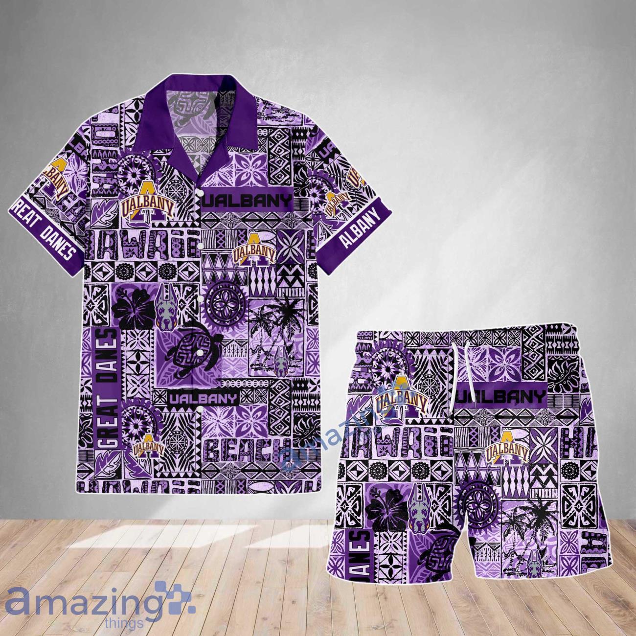 Albany Great Danes Logo Team Hawaiian Shirt & Short New Design Summer Gift For Fans image Albany Great Danes Logo Team Hawaiian Shirt & Short New Design Summer Gift For Fans Product Photo 2