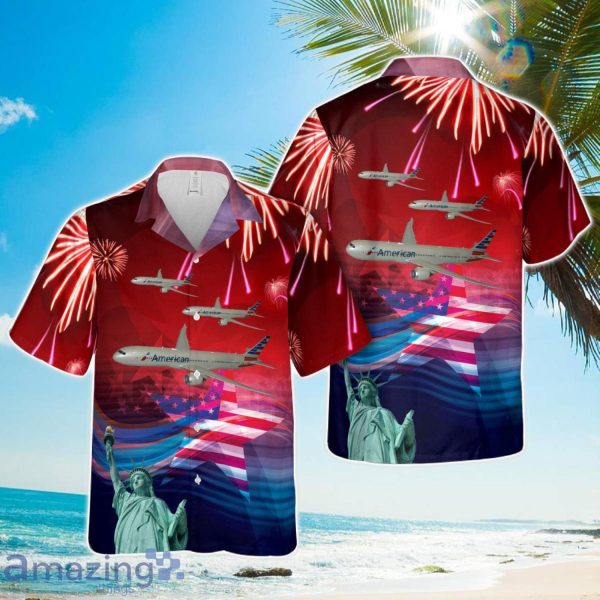 American Airlines Boeing 787-900, 4th Of July Hawaiian Shirt Unisex For Men Women Product Photo 1