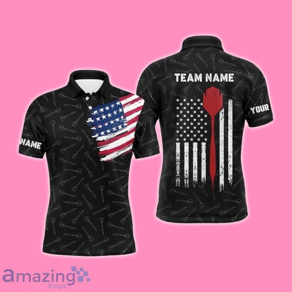 American Flag Darts Men Polo Shirt Style Gift Product Photo 1
