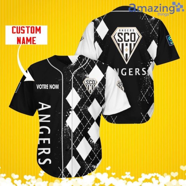 Angers SCO Sports Logo Jersey Baseball Shirt Custom Name With Diamond Brush Pattern For Men And Women Product Photo 1