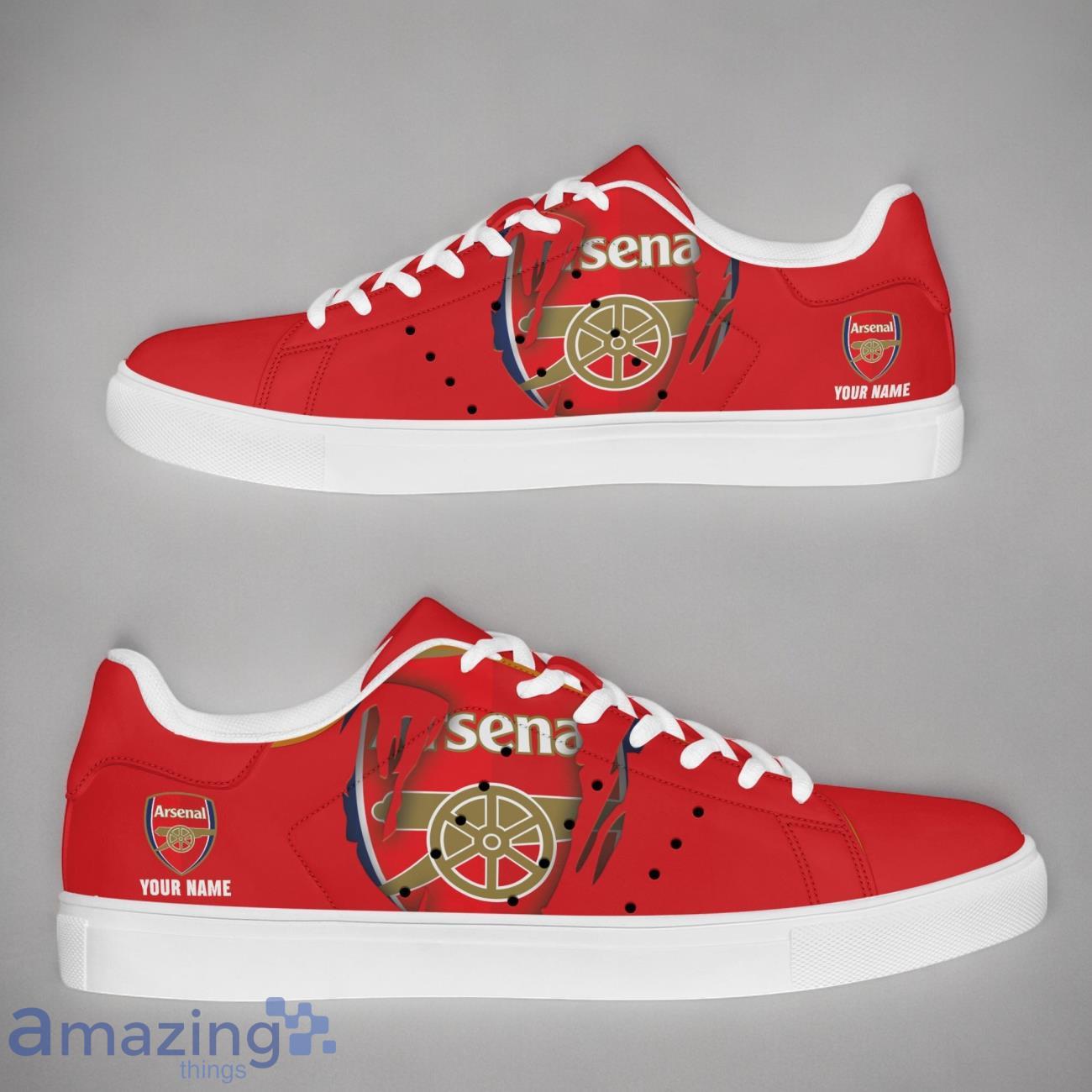 Arsenal EPL Custom Name New Stansmith Shoes Gifts For Fans image Arsenal EPL Custom Name New Stansmith Shoes Gifts For Fans Product Photo 1