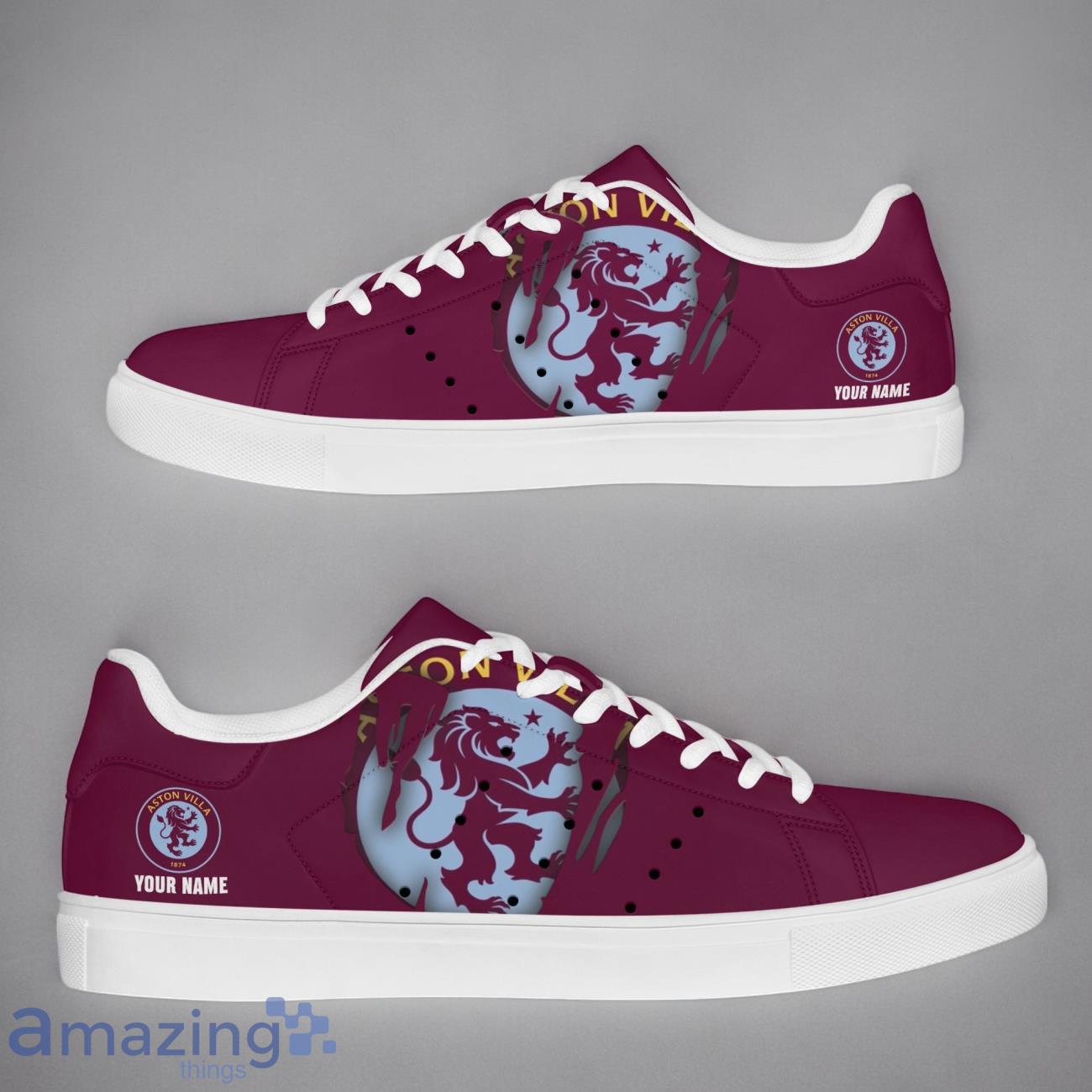 Aston Villa EPL Custom Name New Stansmith Shoes Gifts For Fans image Aston Villa EPL Custom Name New Stansmith Shoes Gifts For Fans Product Photo 1