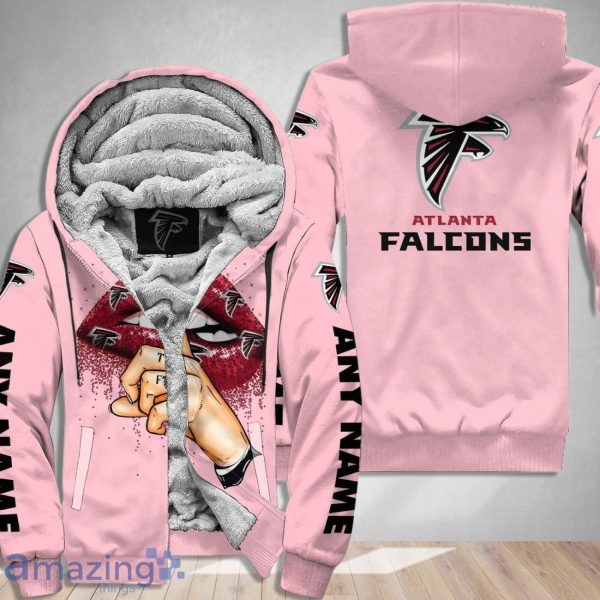 Atlanta Falcons Custom Name Shut The F Up Pink 3D Hoodie Shirt Product Photo 2