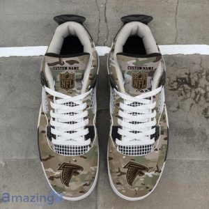 Atlanta Falcons NFL Design Camo Air Jordan 4 Custom Name Product Photo 3