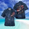Auburn Tigers American Flag Retro Printed Fashion Button Down Hawaiian Shirt Gift For Men And Women
