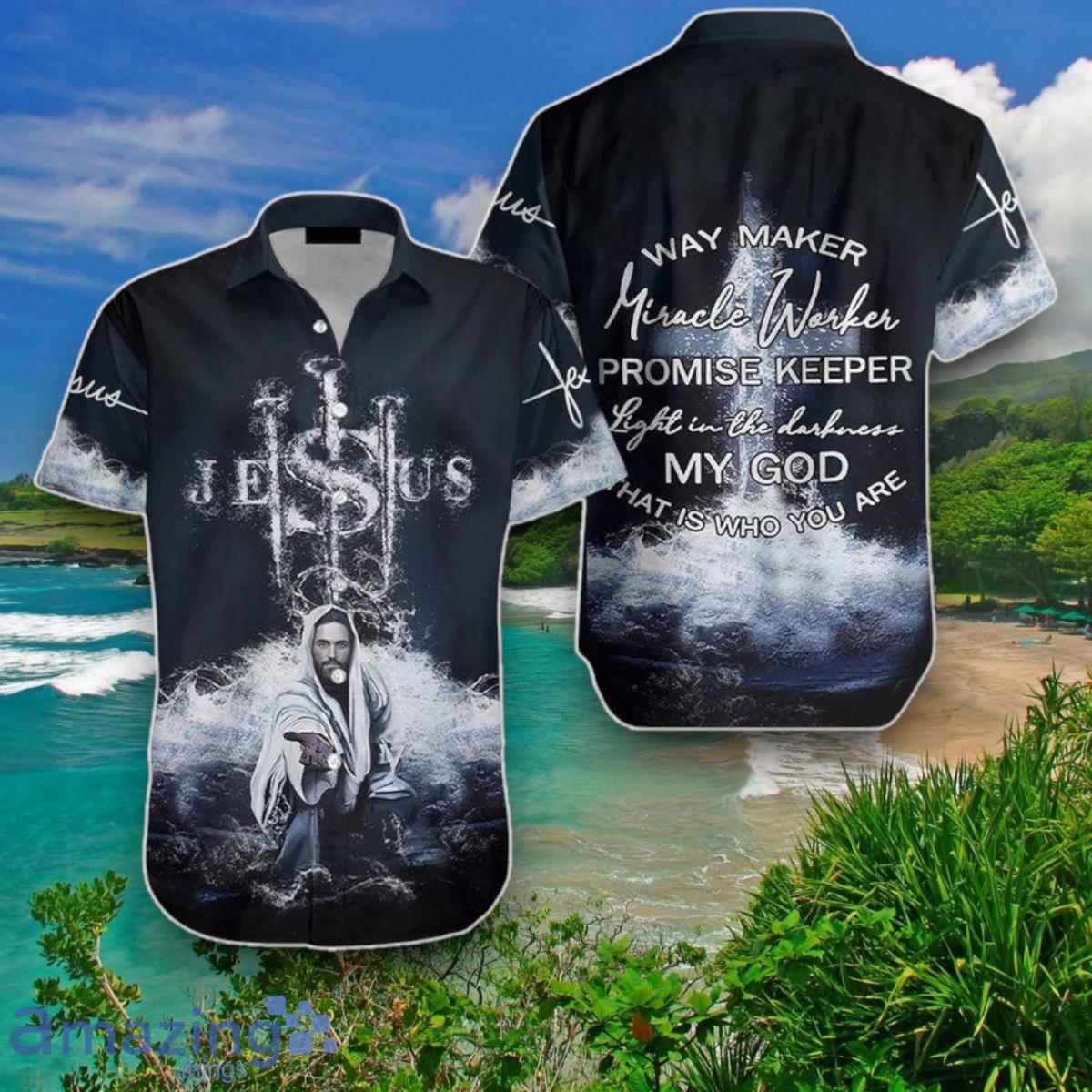 Awesome Easter Jesus Way Maker Hawaiian Shirts For Men And Women image Awesome Easter Jesus Way Maker Hawaiian Shirts For Men And Women Product Photo 1