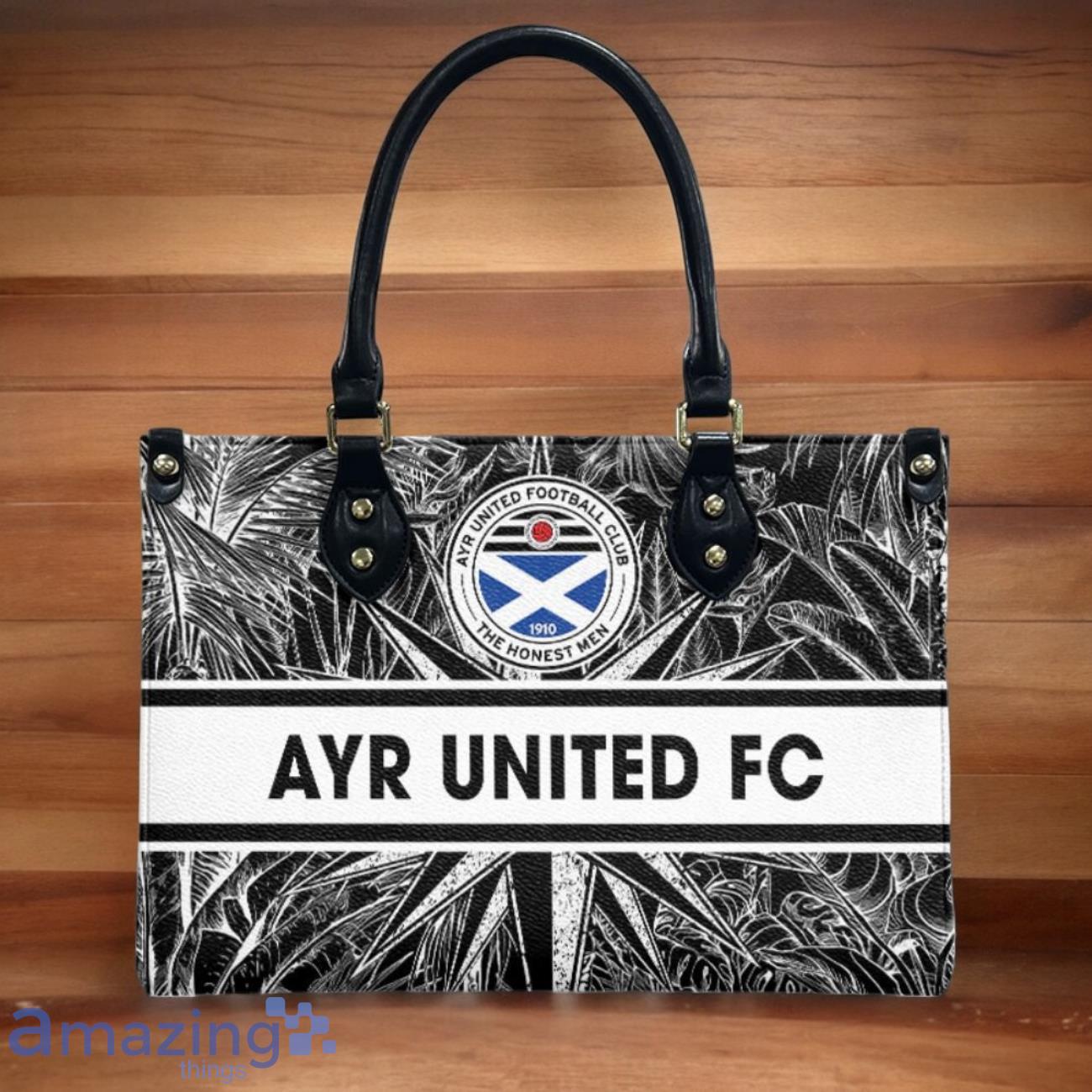Ayr United F.C. Leather Handbag Custom Name Gift For Women image Ayr United F.C. Leather Handbag Custom Name Gift For Women Product Photo 2