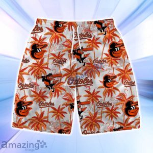 Baltimore Orioles MLB Logo Coconut Tree Pattern Hawaiian Shirt & Short Product Photo 3