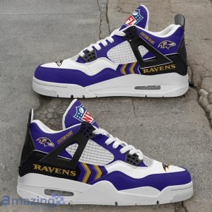 Baltimore Ravens NFL Air Jordan 4 Custom Name Sneaker For Fans Product Photo 3
