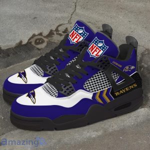 Baltimore Ravens NFL Air Jordan 4 Custom Name Sneaker For Fans Product Photo 4