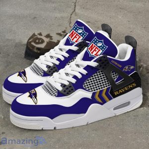Baltimore Ravens NFL Air Jordan 4 Custom Name Sneaker For Fans Product Photo 1