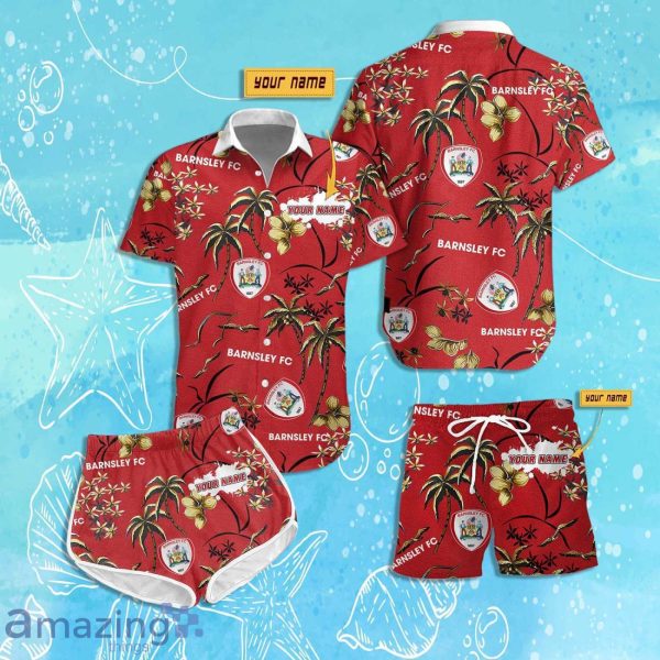 Barnsley FC Hawaiian Shirt & Short Custom Name 2024 Men Women Summer Beach Product Photo 1