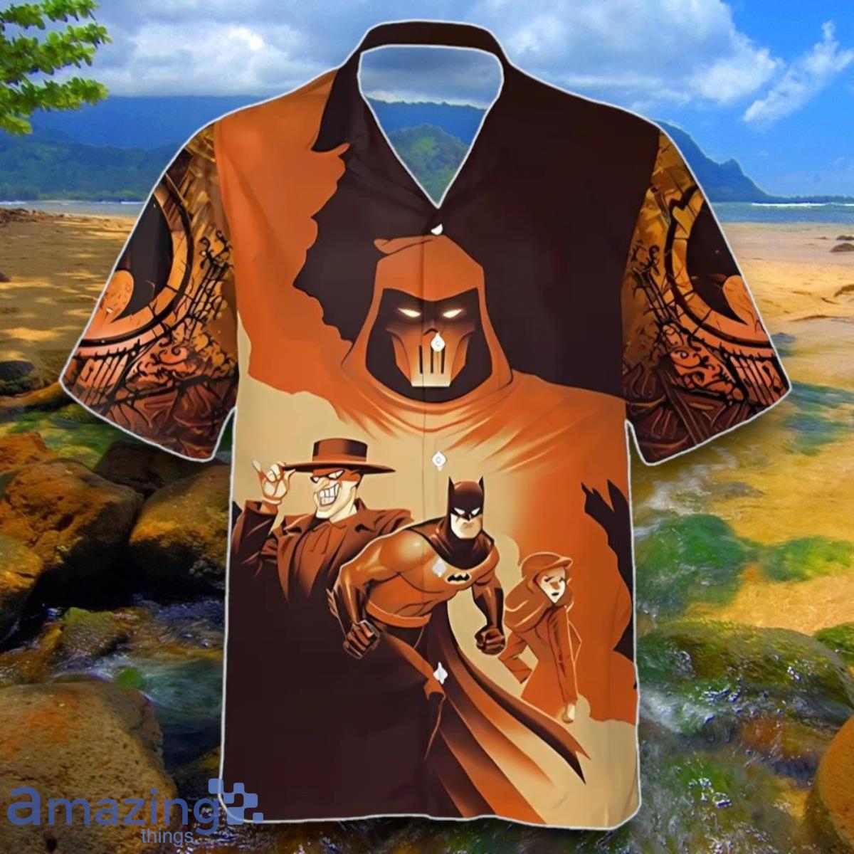 Batman Animation With Villains Hawaiian Hawaiian Shirt Style Gift For Men And Women image Batman Animation With Villains Hawaiian Hawaiian Shirt Style Gift For Men And Women Product Photo 1