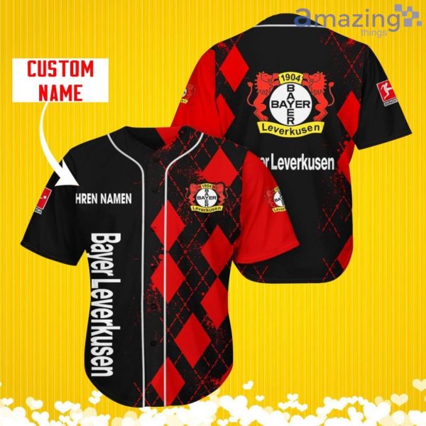 Bayer 04 Leverkusen Sports Logo Jersey Baseball Shirt Custom Name With Diamond Brush Pattern For Men And Women Product Photo 1