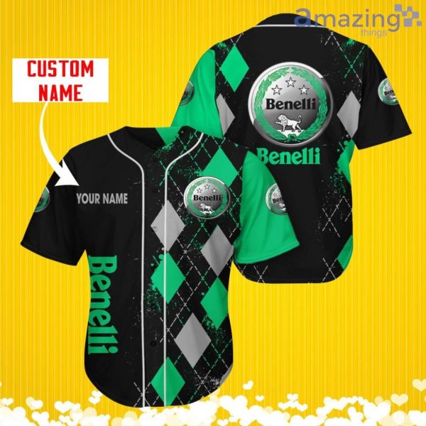 Benelli Sports Logo Jersey Baseball Shirt Custom Name With Diamond Brush Pattern For Men And Women Product Photo 1
