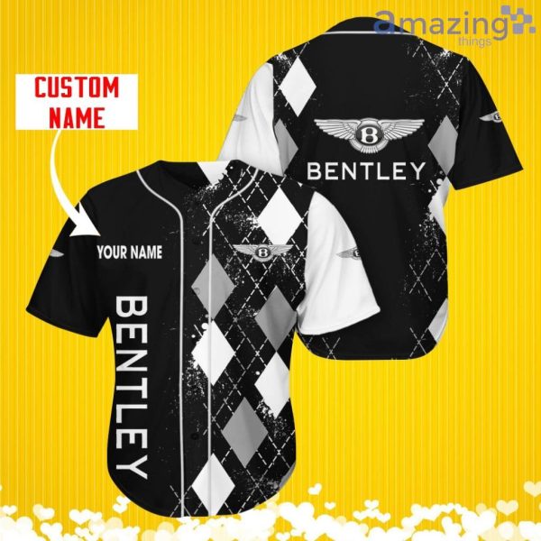 Bentley Sports Logo Jersey Baseball Shirt Custom Name With Diamond Brush Pattern For Men And Women Product Photo 1