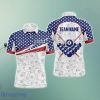 Billiard Polo Shirts, Ball Pattern American Flag Billiard Polo Shirts Style Gift