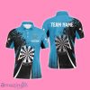 Black Blue Mens Darts Polo Shirt Style Gift Custom Cool Darts Shirt